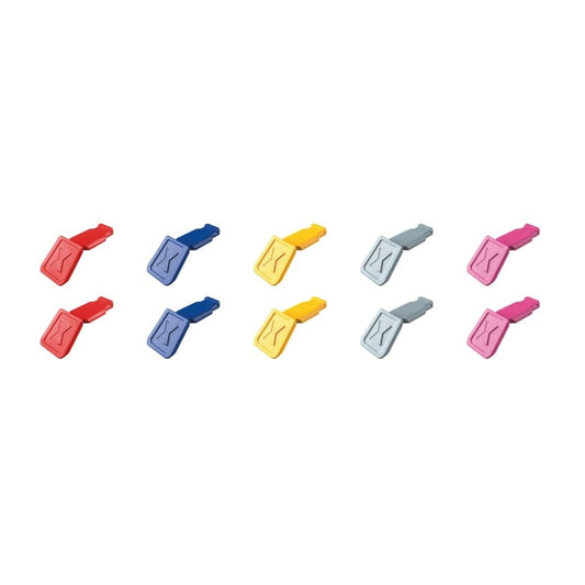 Knipex, 00 61 10 01 SBA KNIPEXTEND ColorCoded Clips (Red, Blue, Yellow, Light Gray, Magenta) 10 pc