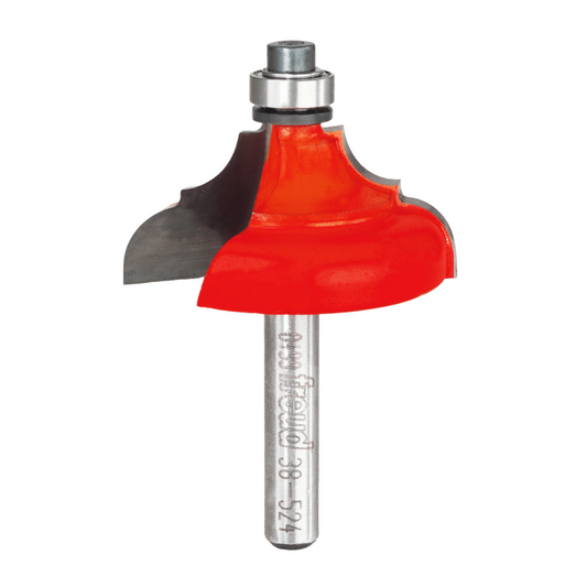 Freud, 38-524 1/4'' Radius Classical Bold Cove & Bead Router Bit 1/4'' Shank