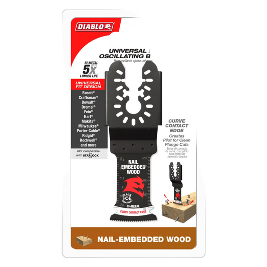 Diablo, DOU125CF3 1-1/4in Universal Fit Carbide Teeth Oscillating Blades for Metal