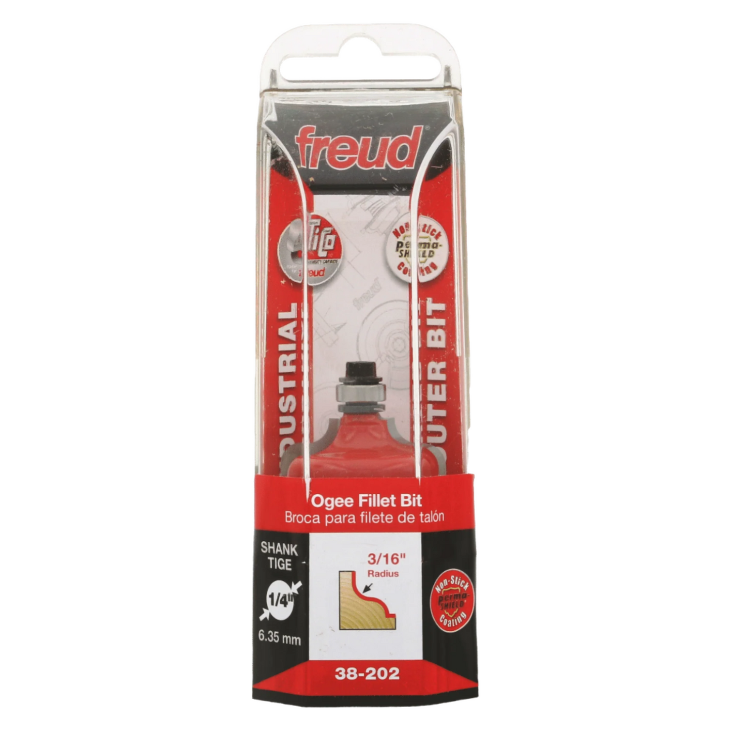 Freud, 38-202 3/16'' Radius Ogee Fillet Router Bit 1/4'' Shank