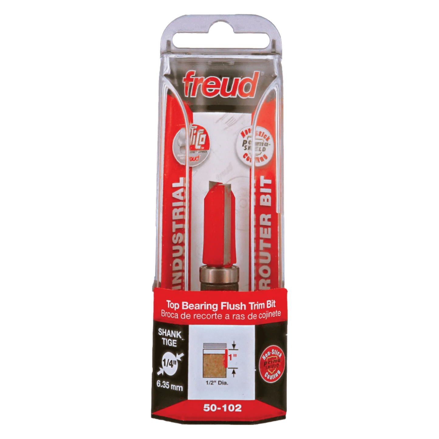 Freud, 50-102 Embout de coupe affleurant à roulement supérieur 1/2'', tige 1/4'' 13260