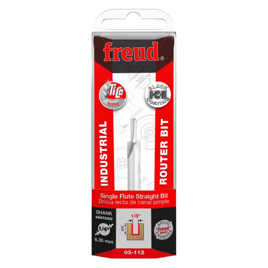 Freud, 03-112 Embout droit à cannelure simple 1/8'', tige 1/4''