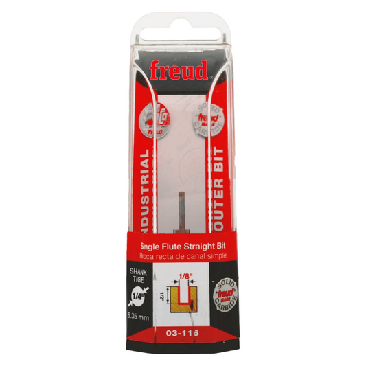 Freud, 03-116 Embout droit à cannelure simple 1/8'', tige 1/4'' 14787