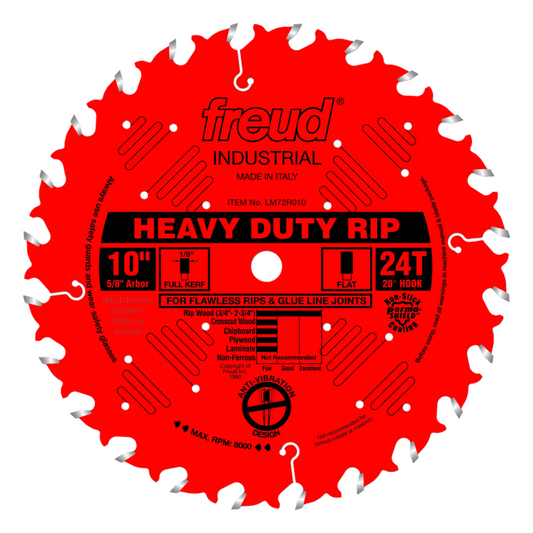 Freud, LM72R010 10'' 24 Tooth Heavy Duty Ripping Saw Blade 13836