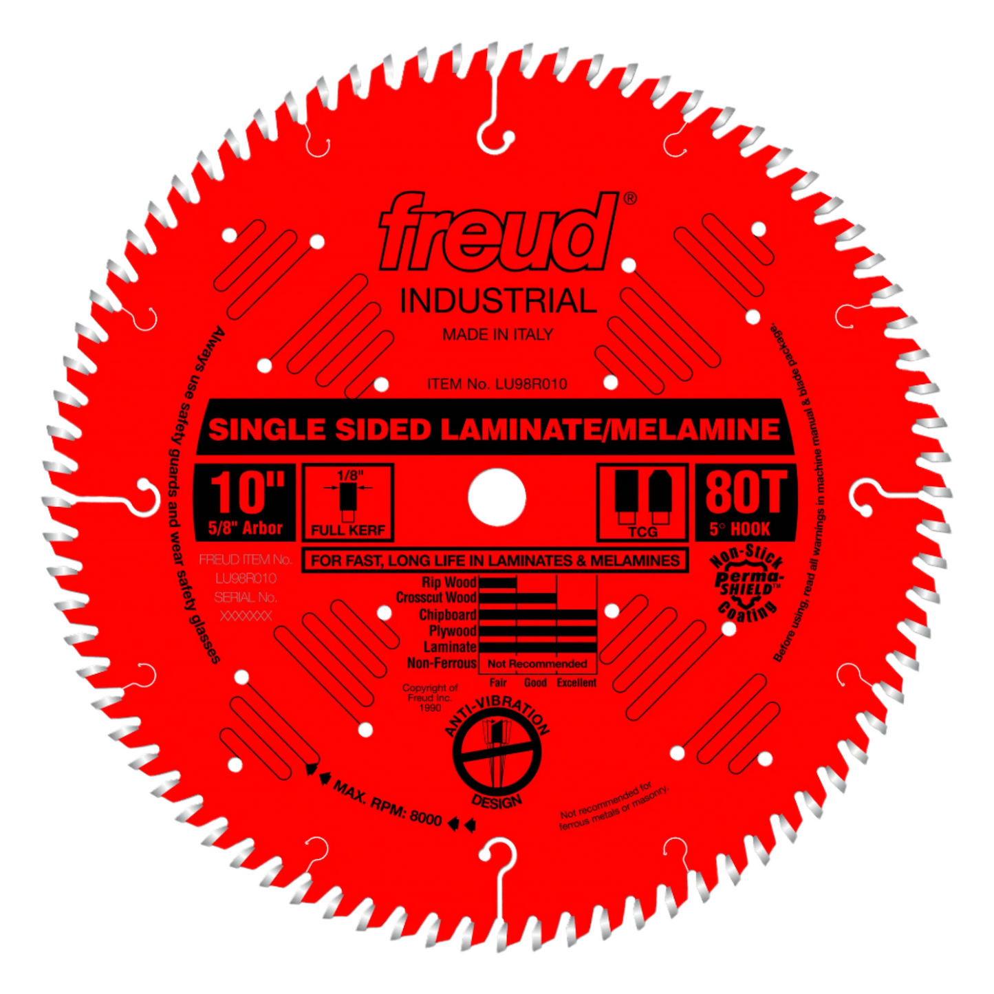 Freud, LU98R010 10'' Single Sided / Melamine Saw Blade