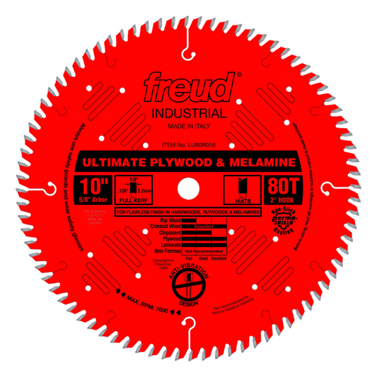Freud 10-inch Ultimate 80T Plywood & Melamine Blade LU80R010