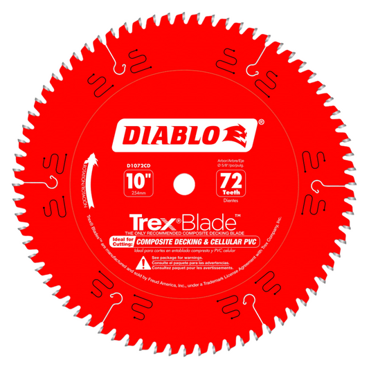 Freud Diablo 10-inch Composite Decking Trex Blade D1072CDC