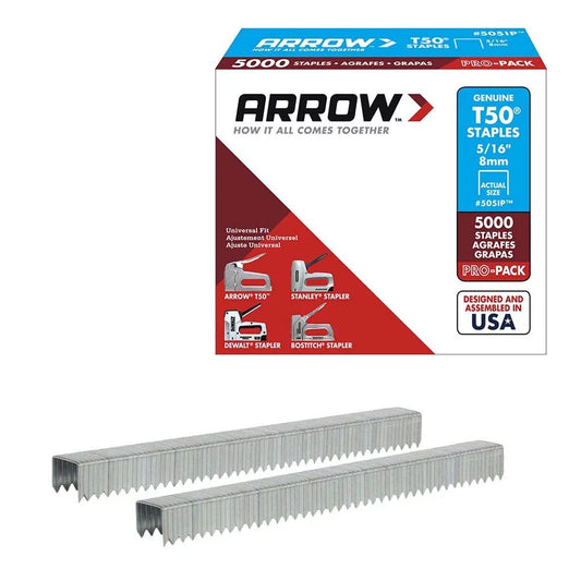 Arrow, 505 Genuine T50 Staples (5/16'')