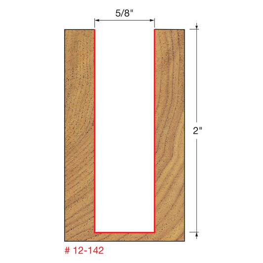 Freud, 12-142 Embout droit à double cannelure 5/8'', tige 1/2'' 13796