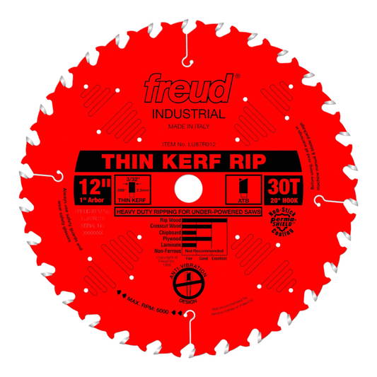 Freud, LU87R012 12''Thin Kerf ATB General Purpose 30 Tooth