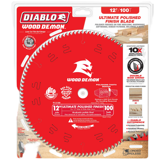 Freud Diablo D12100X 12-inch Saw Blade Ultimate Flawless Finish Circular Saw