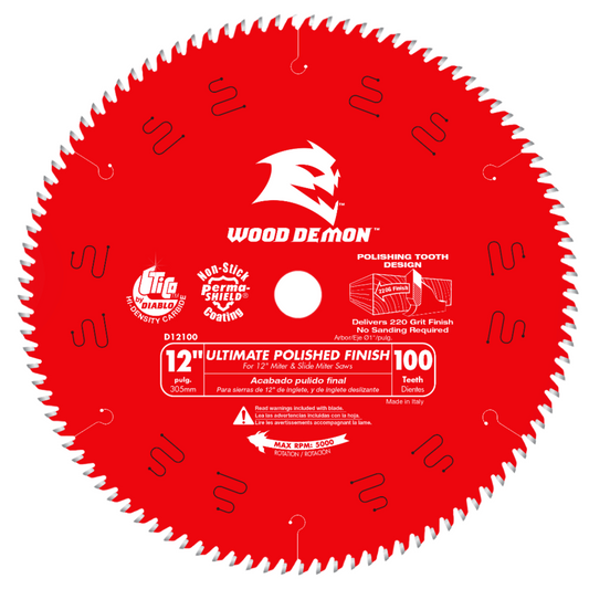 Freud Diablo D12100X 12-inch Saw Blade Ultimate Flawless Finish Circular Saw