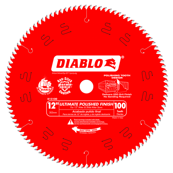 Freud Diablo D12100X 12-inch Saw Blade Ultimate Flawless Finish Circular Saw