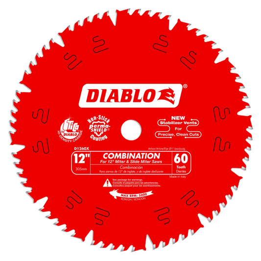 Freud Diablo D1260X 12-inch Combination Circular Saw Blade