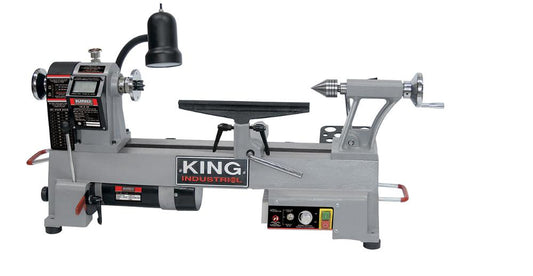 King, KWL-1218VS - 12" X 18" Variable Speed Wood Lathe With Forward/Reverse Function