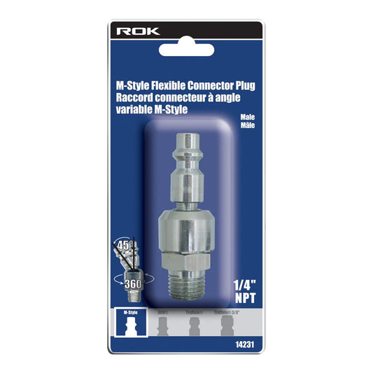 ROK, 14231 Flexible Connector Plug 1/4'' NPT