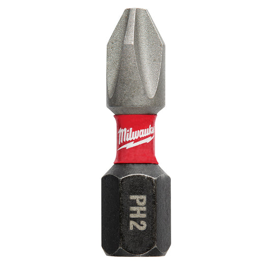 Milwaukee, 48-32-4411 Embouts d'insertion Phillips #1 à impact SHOCKWAVE™ (2PK)