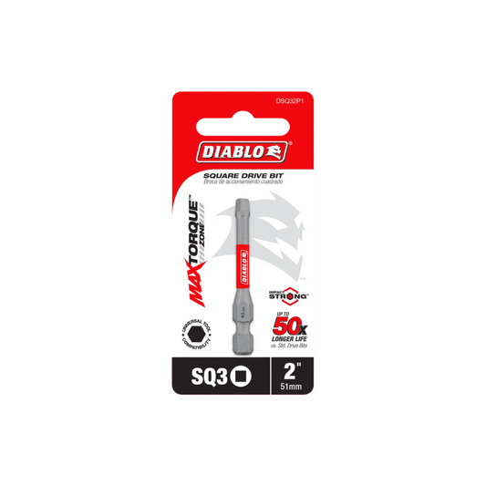 Diablo, DSQ32P1 2 in. #3 Square Drive Bit