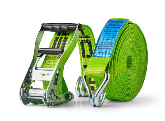 Ergolash, E485050271542 Ratchet lashing strap 50mm Width 9 meter long Green Fluorescent