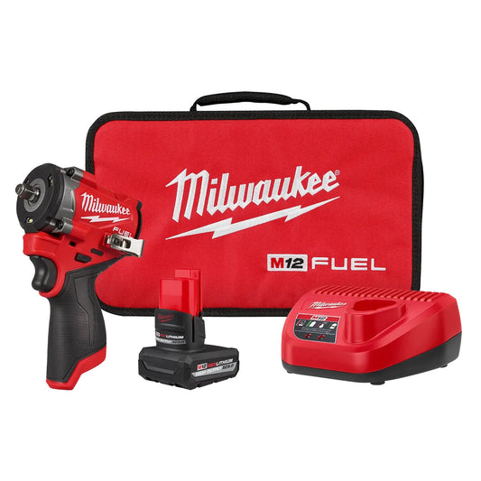 Milwaukee, 2562-21 M12 FUEL Stubby 3/8" Impact Wrench Kit