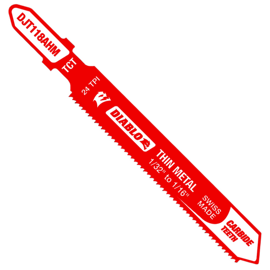 Diablo, DJT118AHM Carbide T-Shank Jig Saw Blade for Thin Metal 5 Pk