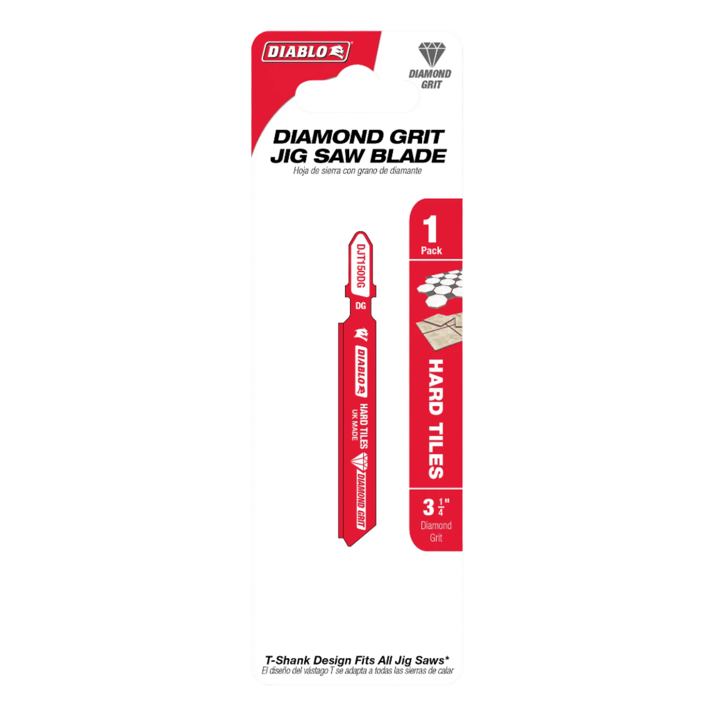 Diablo, DJT150DG Diamond Grit T-Shank Jig Saw Blade for Hard Tiles