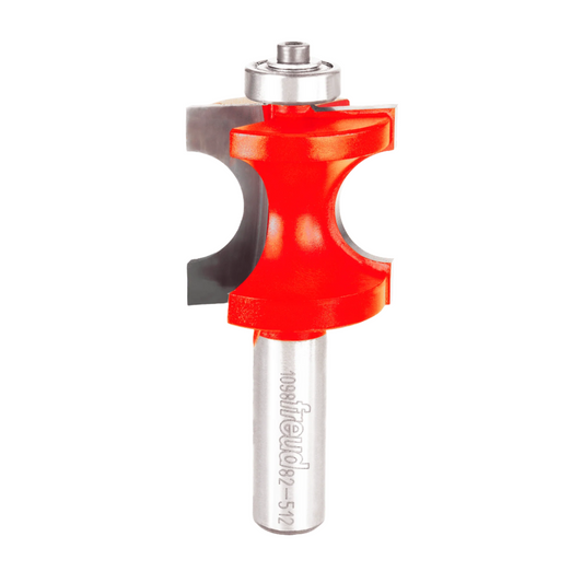 Freud, 82-512 3/8'' Radius Half Round Router Bit w/Bearing 1/2'' Shank