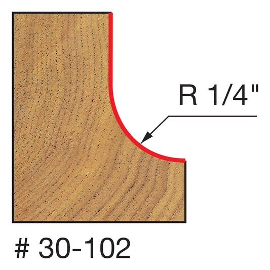 Freud, 30-102 1/4'' Radius Cove Router Bit 1/4'' Shank