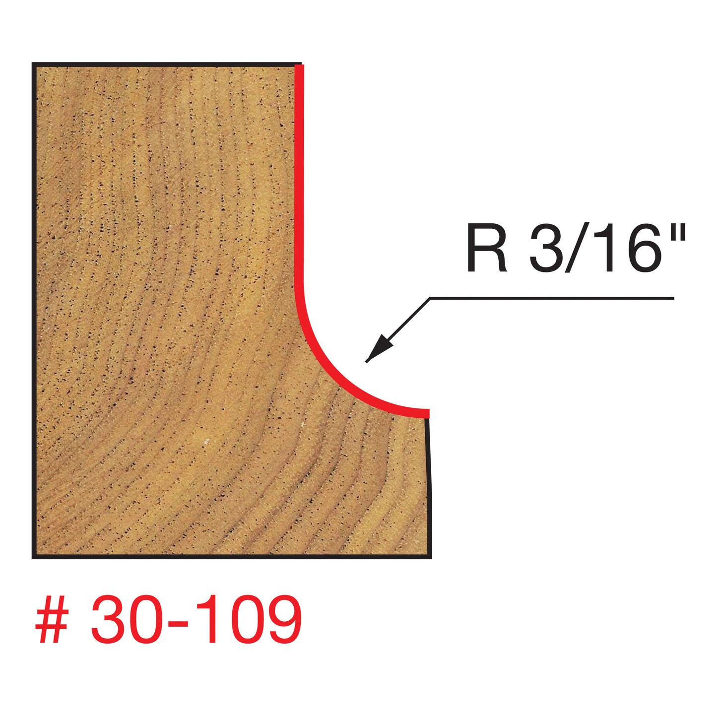 Freud, 30-109 Embout à anse à rayon 3/16'', tige 1/2'' 14729