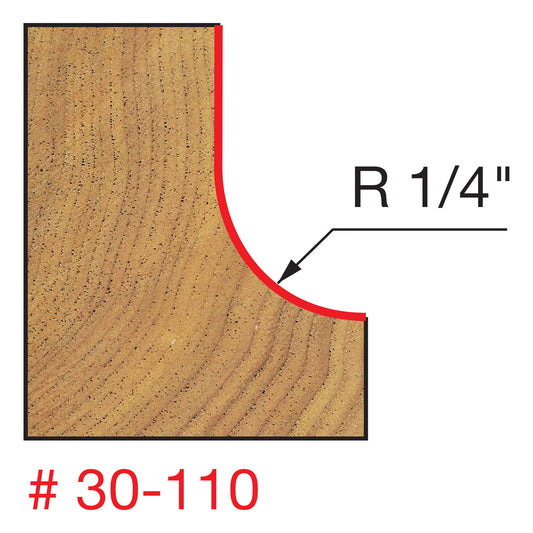 Freud, 30-110 1/4'' Radius Cove Router Bit 1/2'' Shank