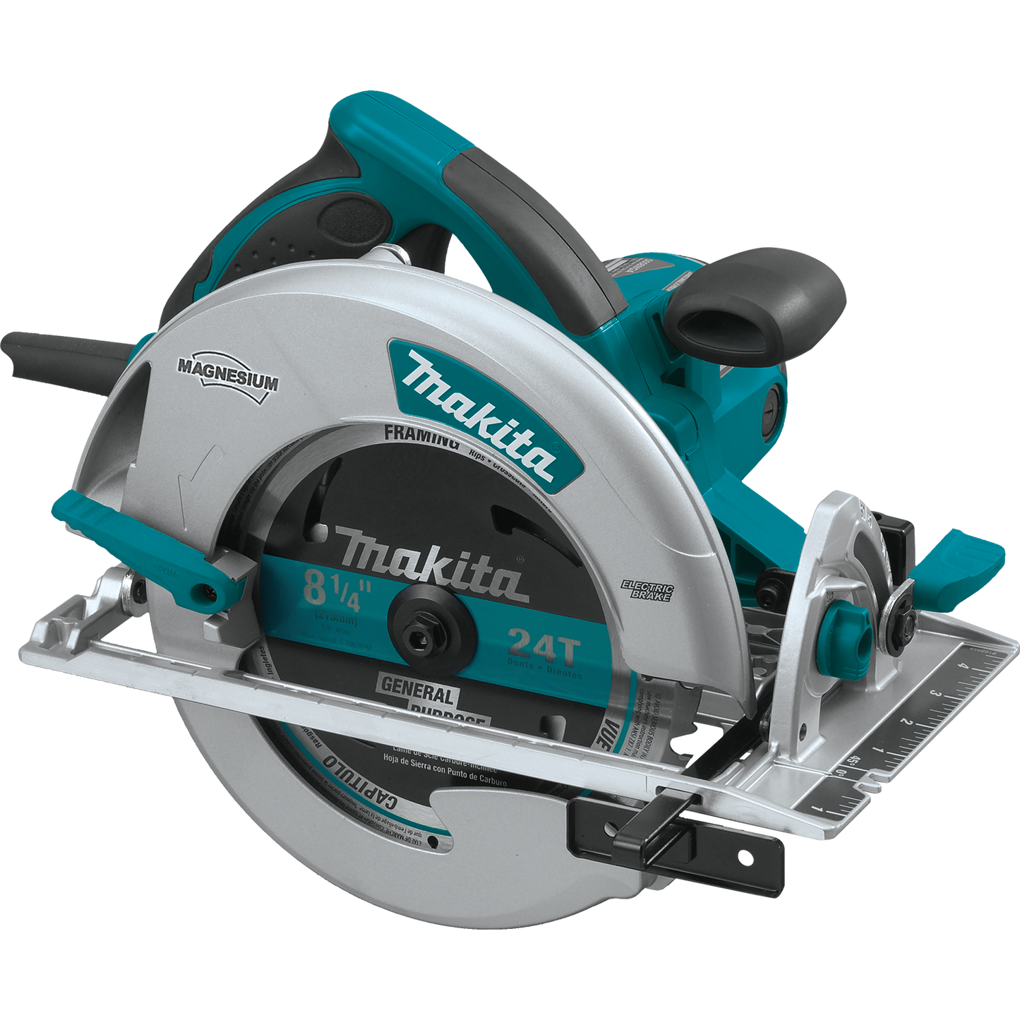 Makita, 5008MGA Scie circulaire en magnésium 8-1/4'' avec lumière LED et frein électrique 17153