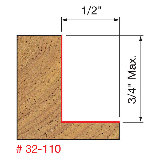 Freud, 32-110 1-3/8'' x 3/4'' Rabbiting Router Bit 1/2'' Shank