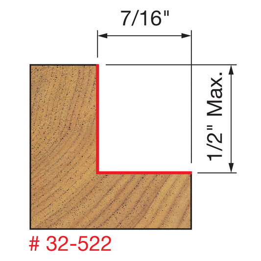 Freud, 32-522 Rabbiting Router Bit Set with Bearings 1/2'' Shank