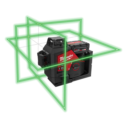 Milwaukee, 3632-21 M12 Green 360° 3-Plane Laser Kit