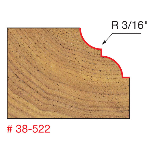 Freud, 38-522 Embout classique à anse audacieuse et à perles à rayon de 3/16'', tige de 1/4''