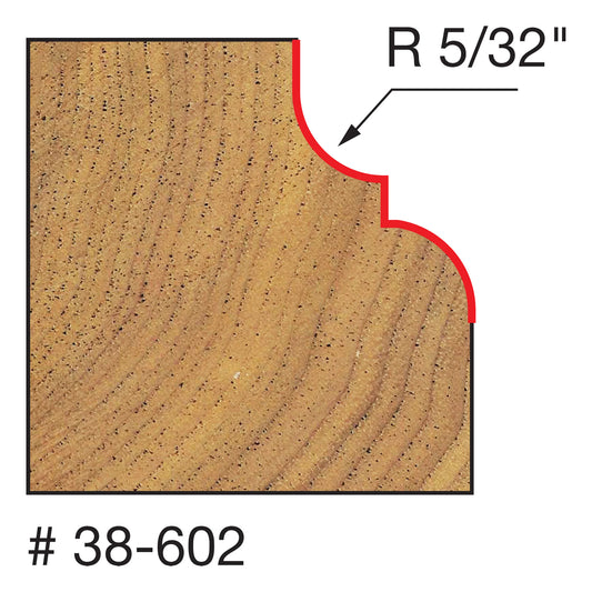 Freud, 38-602 Crique classique à rayon de 5/32'' et embout rond à tige de 1/4''