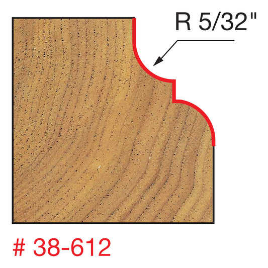 Freud, 38-612 Quadra-Cut Classical Cove & Round Router Bit 1/2'' Shank