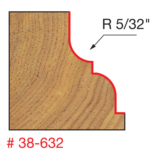 Freud, 38-632 Quadra-Cut, Classical Cove / Round Rounter Bit