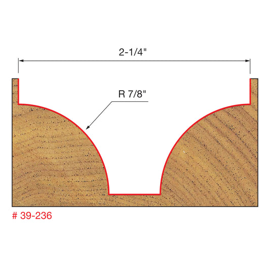 Freud, 39-236 Embout Ovolo à rayon 7/8'', tige 1/2''