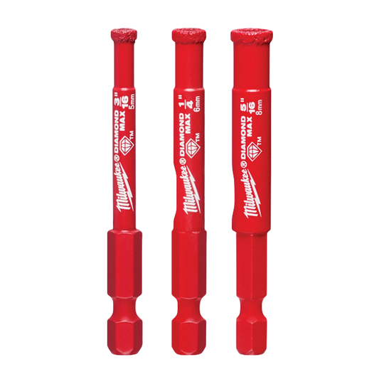 Milwaukee, 49-56-0500 DIAMOND MAX Diamond Grit Hole Saw Set - 3 Piece