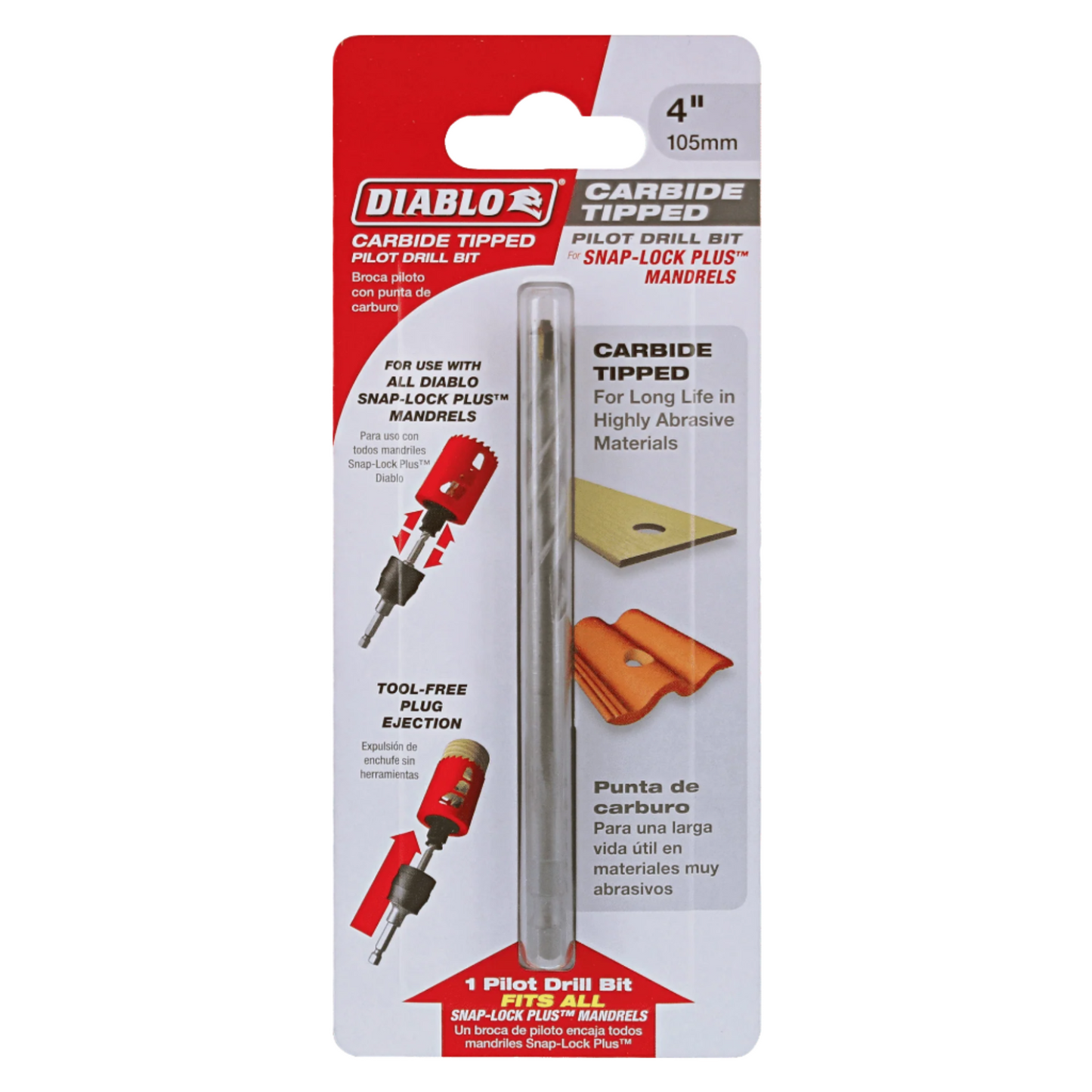 Diablo DHS4BITCT 4 In. Carbide Tipped Pilot Drill Bit