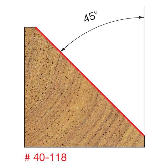 Freud, 40-118 45º 2-1/2'' Chamfer Router Bit 1/2'' Shank