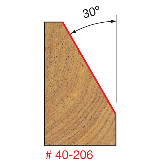 Freud, 40-206 30deg 1-11/32'' Chamfer Router Bit 1/2'' Shank