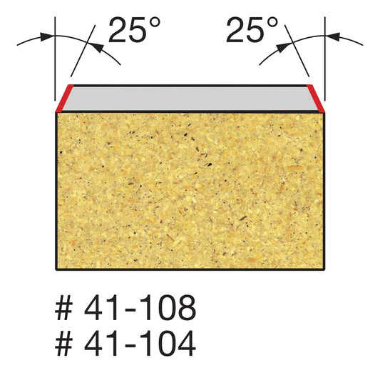 Freud, 41-104 25º 2-Flute Bevel Trim Router Bit with 1/4'' Shank