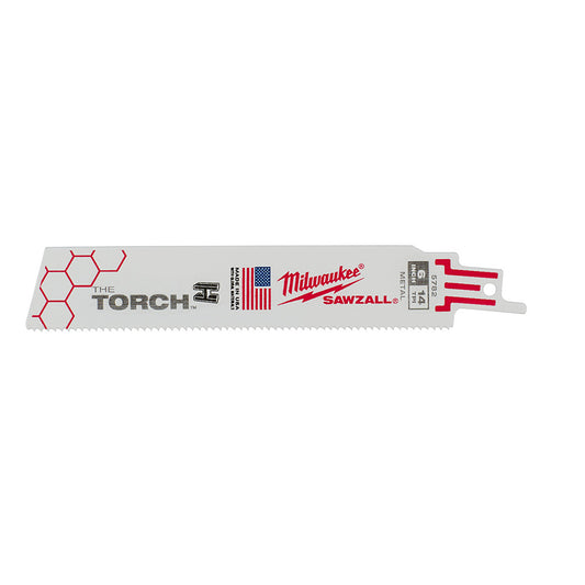 Milwaukee, 48-00-5782 6 in. 14 TPI THE TORCH SAWZALL Blades (5 pk)