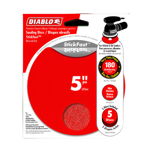 Disque Diablo 5'' ROS StickFast™ grain 180 - 5pk 14824