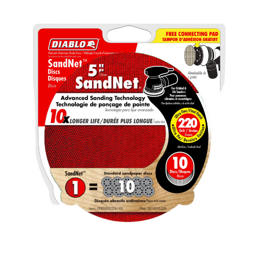 Diablo, DND050220H10I 5'' 220 Grit SandNet™ Discs 10 pk