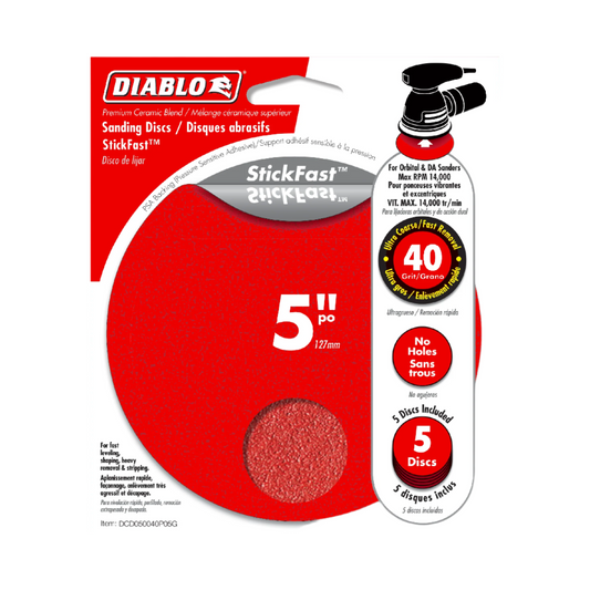 Diablo Disque ROS 5'' StickFast™ grain 40 - paquet de 5