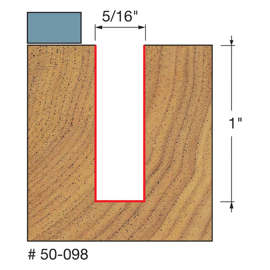 Freud, 50-098 1/2'' Top Bearing Flush Trim Router Bit 1/4'' Shank