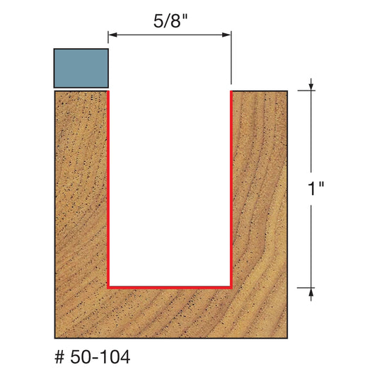 Freud, 50-104 5/8'' Top Bearing Flush Trim Router Bit 1/4'' Shank